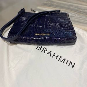 Never worn! Beautiful navy blue crossbody Brahmin.